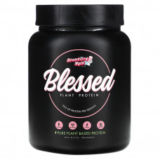 Blessed, растительный протеин, со вкусом клубничного молока, 474 г (1,04 фунта)