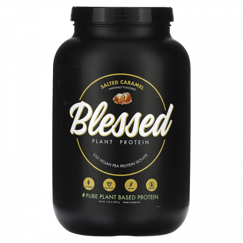 Blessed, Растительный протеин, соленая карамель, 981 г (2,16 фунта)
