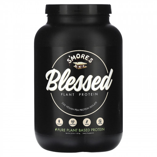 Blessed, Plant Protein, S'mores, 1,05 кг (2,31 фунта)