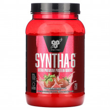 BSN, Syntha-6, Ultra Premium Protein Matrix, клубничный молочный коктейль, 1,32 кг (2,91 фунта)