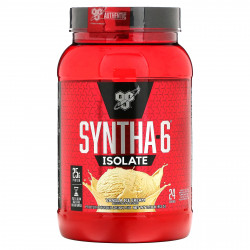 BSN, Syntha-6 Isolate, протеиновая смесь для приготовления напитка, ванильное мороженое, 912 г (2,01 фунта)