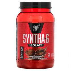 BSN, Syntha-6 Isolate, белково-порошковая смесь для напитков со вкусом шоколадного молочного коктейля, 912 г (2,01 фунта)