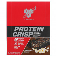 BSN, Protein Crisp, кранч с шоколадом, 12 батончиков, 57 г (2,01 унции) каждый