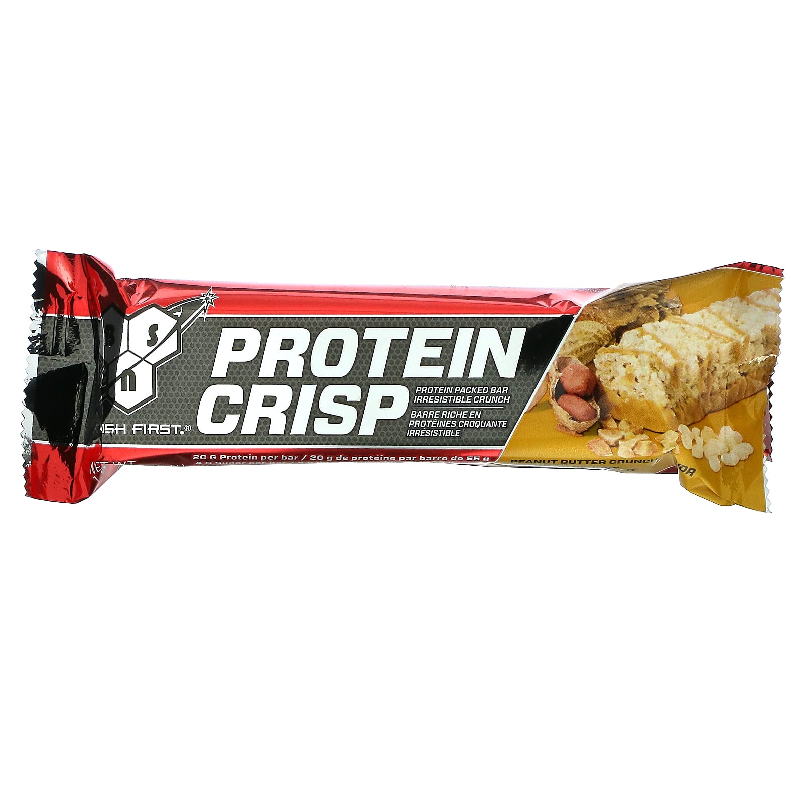 BSN, Protein Crisp, кранч с арахисовой пастой, 12 батончиков, 56 г (1,97 унции) каждый