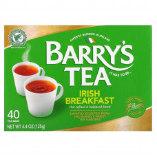 Barry's Tea, чай «Ирландский завтрак», 40 чайных пакетиков, 125 г (4,4 унции)