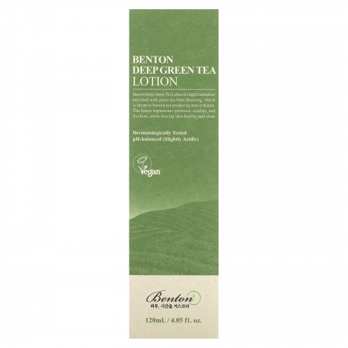 Benton, насыщенный лосьон с зеленым чаем, 120 мл (4,05 жидк. унции)