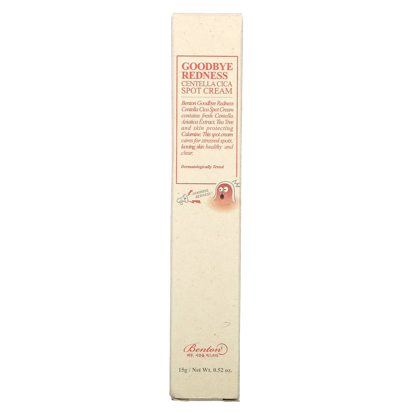 Benton, Goodbye Redness Centella Cica, крем для точечного нанесения, 15 г (0,52 унции)