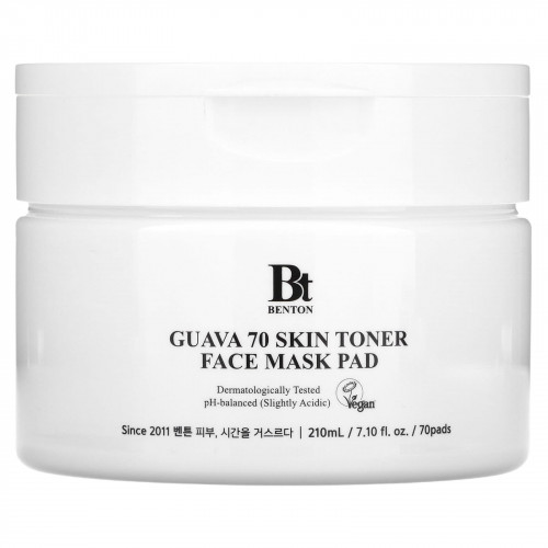 Benton, Guava 70 Skin Toner Face Beauty Mask Pad, 70 подушек, 210 мл (7,1 жидк. Унции)