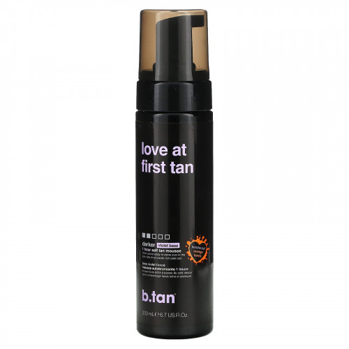 b.tan, Love at First Tan, мусс для автозагара для 1 часа, темно-фиолетовая основа, 200 мл (6,7 жидк. Унции)