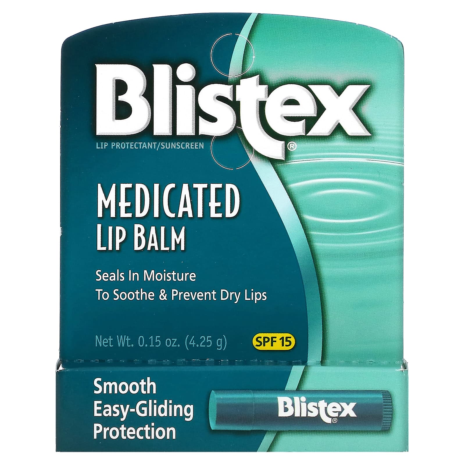 Blistex, заживляющий бальзам, защита губ с солнцезащитным фильтром, SPF 15, классический, 4,25 г (0,15 унции)