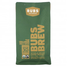 BUBS Naturals, Bubs Brew, Challenger Single Origin, цельные бобы, темная обжарка, 340 г (12 унций)