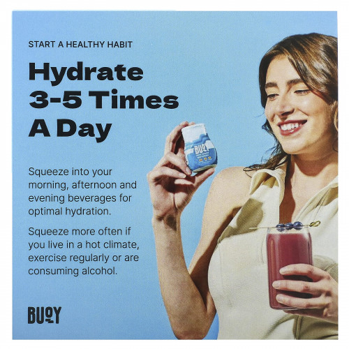 Buoy Hydration, Ежедневный оздоровительный набор капель, без добавок, 3 шт. В упаковке, 60 мл (2 жидк. Унции)