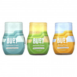 Buoy Hydration, Ежедневный оздоровительный набор капель, без добавок, 3 шт. В упаковке, 60 мл (2 жидк. Унции)