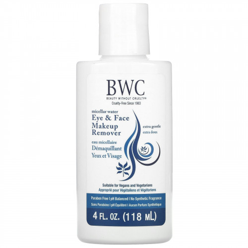 Beauty Without Cruelty, Eye & Face Makeup Remover, Extra Gentle, 4 fl oz (118 ml)