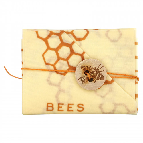 Bee's Wrap, Пищевая упаковка для одного сэндвича, соты, 1 упаковка (Товар снят с продажи) 