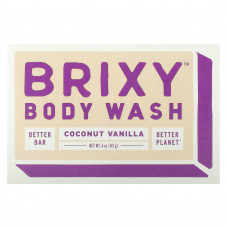 Brixy, Мыло для тела, кокос и ваниль, 1 батончик, 113 г (4 унции)