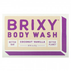 Brixy, Мыло для тела, кокос и ваниль, 1 батончик, 113 г (4 унции)