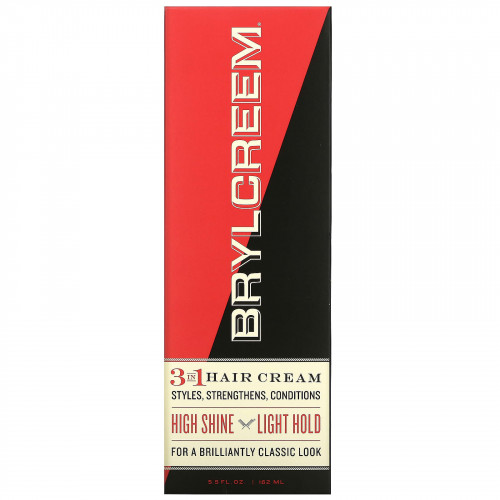 Brylcreem, Крем для волос 3 в 1, для яркого блеска, легкая фиксация, 162 мл (5,5 жидк. Унции)