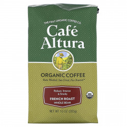 Cafe Altura, Органический кофе, французская обжарка, цельные зерна, 283 г (10 унций)