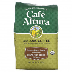 Cafe Altura, органический кофе, смесь для завтрака, молотый, средняя обжарка, 283 г (10 унций)