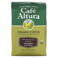 Cafe Altura, органический кофе, Колумбия, цельные зерна, темная обжарка, 283 г (10 унций)