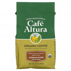 Cafe Altura, органический кофе, утренняя смесь, цельные зерна, средняя обжарка, 567 г (20 унций)