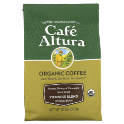 Cafe Altura, органический кофе, венская смесь, темная обжарка, цельные зерна, 567 г (20 унций)