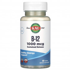 KAL, Витамин B-12, 1000 мкг, 100 таблеток