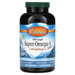 Carlson, Wild Caught Super Omega-3 Gems, высокоэффективная омега-3 из морской рыбы, 600 мг, 250 капсул