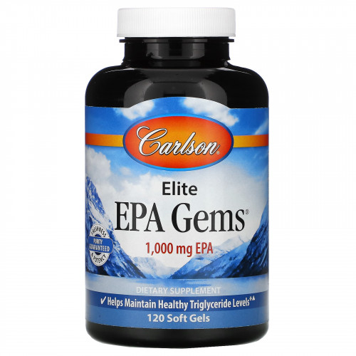 Carlson, Elite EPA Gems, 1000 мг, 120 капсул