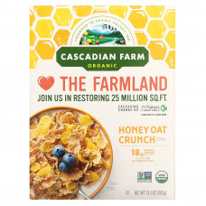Cascadian Farm, Органические хлопья с медом и овсянкой, 382 г (13,5 унции)