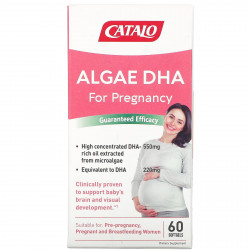 Catalo Naturals, ДГК из водорослей для беременности, 60 мягких таблеток