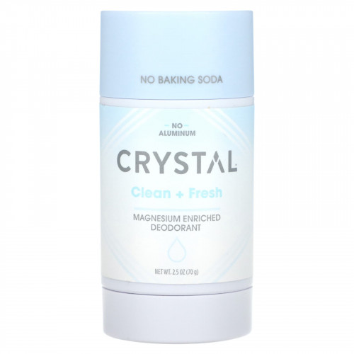 Crystal, Обогащенный магнием дезодорант, Clean + Fresh, 70 г (2,5 унции)