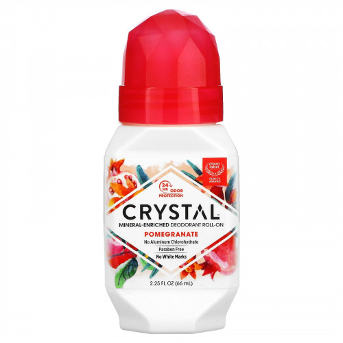 Crystal, Натуральный шариковый дезодорант с гранатом, 2,25 жидкой унции (66 мл)