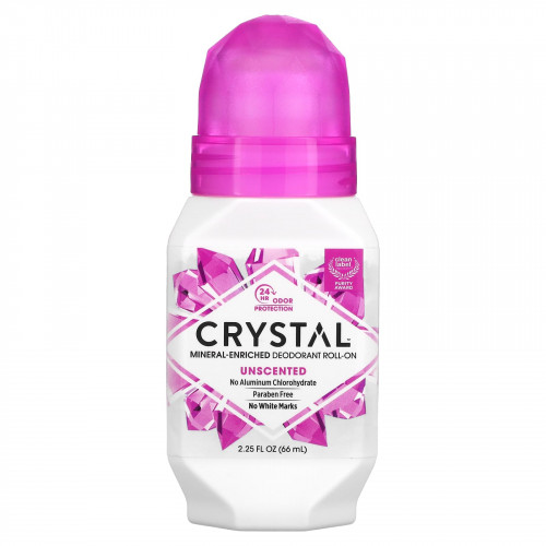 Crystal, минеральный шариковый дезодорант, без запаха, 66 мл (2,25 жидк. унции)