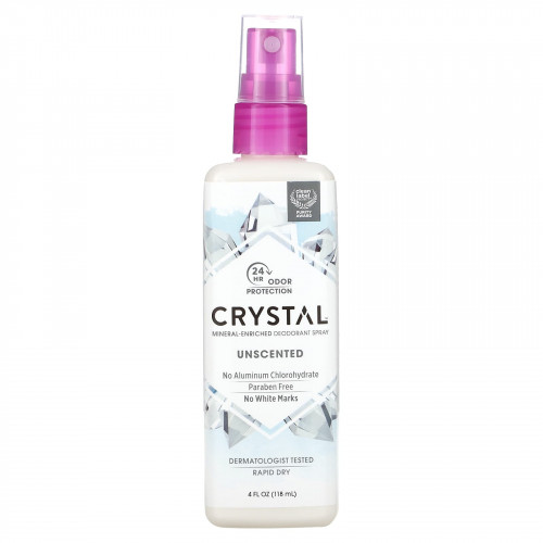Crystal, Минеральный аэрозольный дезодорант, без запаха, 118 мл