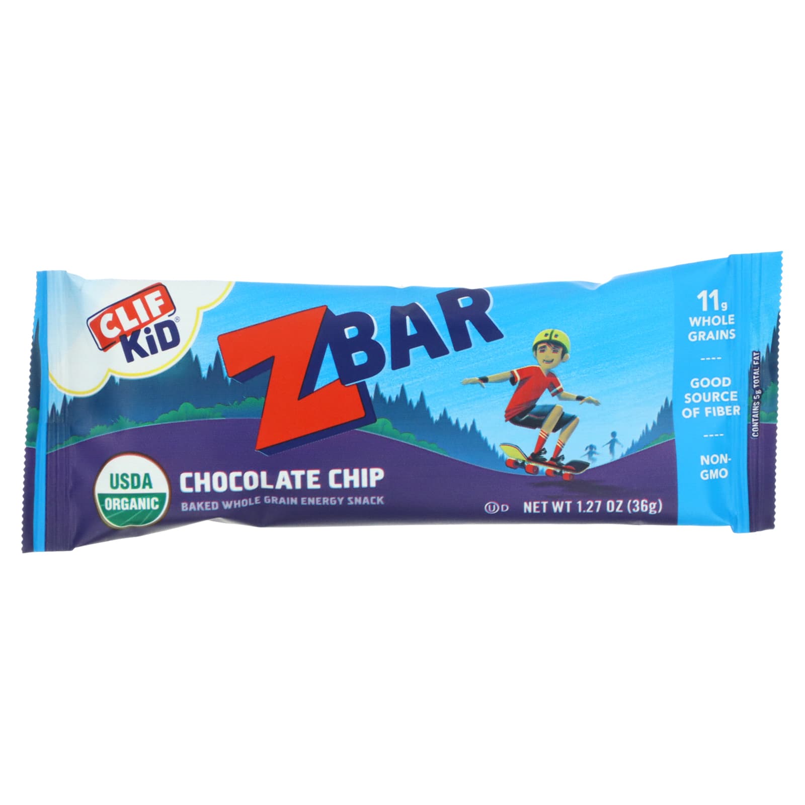 Clif Bar, Clif Kid, Z Bar, органические батончики, со вкусом шоколадного печенья, 18 батончиков, 36 г (1,27 унции) каждый