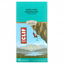 Clif Bar, Energy Bar, прохладный мятный шоколад, 12 батончиков, 68 г (2,40 унции) каждый