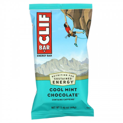 Clif Bar, Energy Bar, прохладный мятный шоколад, 12 батончиков, 68 г (2,40 унции) каждый