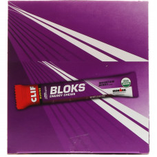 Clif Bar, Bloks, энергетические жевательные блоки, вкус «Горная ягода», 18 пакетиков, 60 г (2,12 унции) каждый