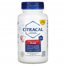 Citracal, Добавка с кальцием и витамином D3, Maximum Plus, 120 капсул, покрытых оболочкой