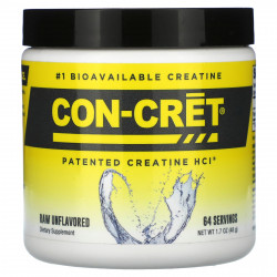 Con-Cret, Запатентованный креатин гидрохлорид, сырой, без добавок, 48 г (1,7 унции)