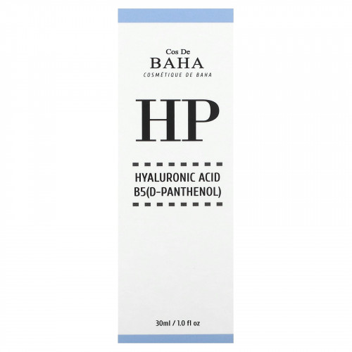 Cos De BAHA, HP, сыворотка с гиалуроновой кислотой B5 (D-пантенол), 30 мл (1 жидк. Унция)