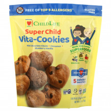 ChildLife Essentials, Super-Child Vita-Cookies, печенье для детей в ассортименте, 5 упаковок снеков по 27 г (0,95 унции)