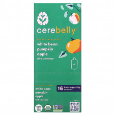 Cerebelly, Organic Baby Puree, White Bean, Pumpkin, Apple with Cinnamon, 6 Pouches, 4 oz (113 g) Each