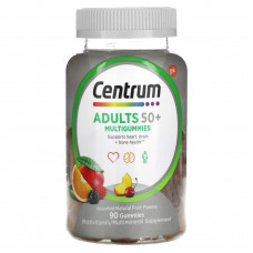 Centrum, Мультивитамины для взрослых старше 50, натуральное фруктовое ассорти, 90 жевательных мармеладок