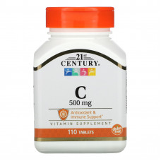 21st Century, витамин C, 500 мг, 110 таблеток