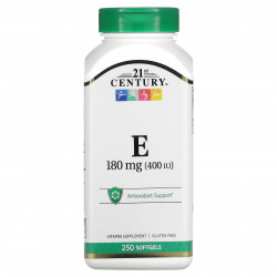 21st Century, витамин E, 180 мг (400 МЕ), 250 капсул