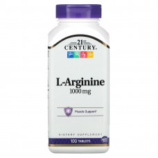 21st Century, L-аргинин, 1000 мг, 100 таблеток