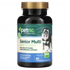 petnc NATURAL CARE, Натуральный уход за домашними животными, многодневная формула для взрослых собак, для взрослых собак, со вкусом печенки, 60 жевательных таблеток